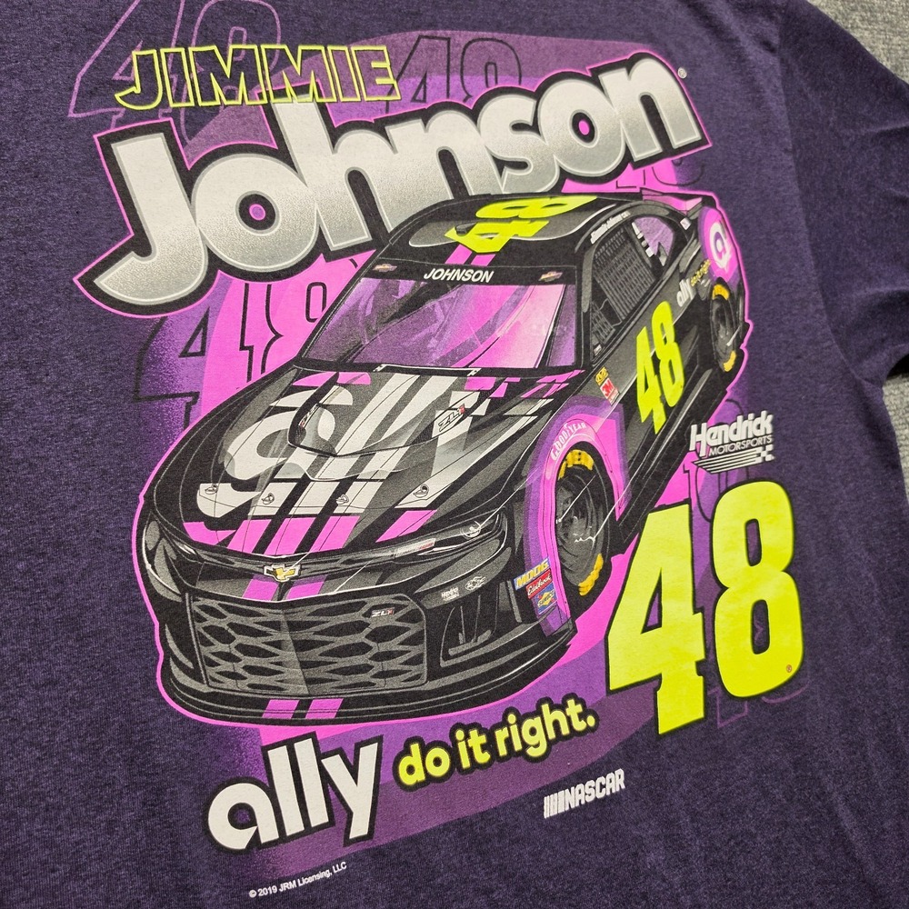 NASCAR Jimmie Johnson 48 Ally Racing Shirt Mens XL Purple Hendrick Motorsports